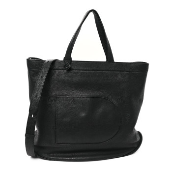 DELVAUX Grained Calfskin Le Pin Tote Black