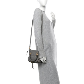 CHLOE Calfskin Mini Marcie Satchel Cashmere Grey CHLOE Calfskin Mini Marcie Satchel Cashmere Grey