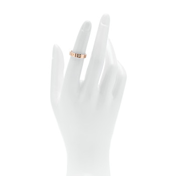 CARTIER 18K Pink Gold Diamond 4mm LOVE Wedding Band Ring 48 4.5