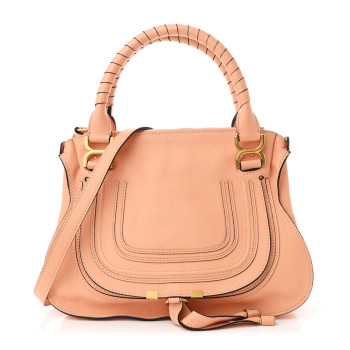 CHLOE Calfskin Medium Marcie Satchel Terracotta Pink CHLOE Calfskin Medium Marcie Satchel Terracotta Pink