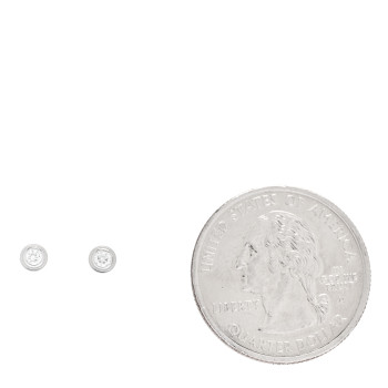 CARTIER 18K White Gold Diamond XS D'Amour Earrings