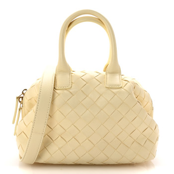 BOTTEGA VENETA Nappa Intrecciato Mini Bauletto Camomile BOTTEGA VENETA Nappa Intrecciato Mini Bauletto Camomile