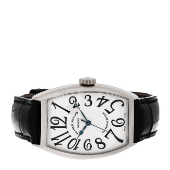 FRANCK MULLER 18K White Gold Alligator 32mm Cintree Curvex Automatic Watch 5850SC FRANCK MULLER 18K White Gold Alligator 32mm Cintree Curvex Automatic Watch 5850SC
