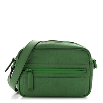 GUCCI Rubber Effect Monogram GG Mini Crossbody Bag New Shamrock