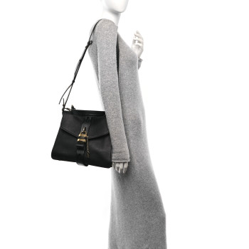 CHLOE Grained Calfskin Medium Aby Day Shoulder Bag Black CHLOE Grained Calfskin Medium Aby Day Shoulder Bag Black