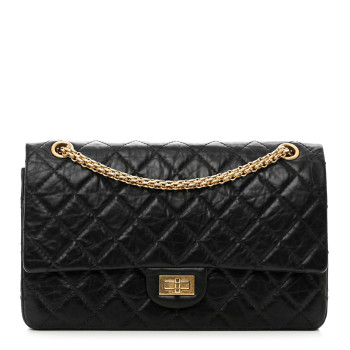CHANEL Aged Calfskin Quilted 2.55 Reissue 226 Flap Black CHANEL Aged Calfskin Quilted 2.55 Reissue 226 Flap Black
