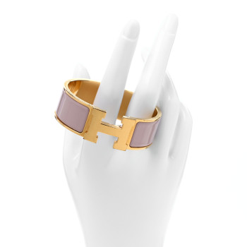 HERMES Enamel Wide Clic Clac H Bracelet PM Rose Dragee HERMES Enamel Wide Clic Clac H Bracelet PM Rose Dragee