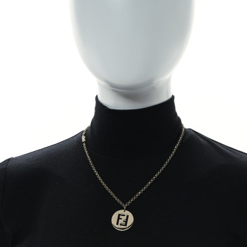 FENDI Metal FF Cutout Necklace Gold FENDI Metal FF Cutout Necklace Gold