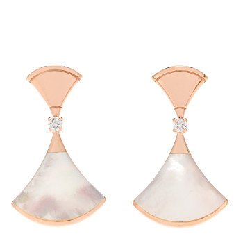 BULGARI 18K Rose Gold Diamond Mother of Pearl Divas' Dream Earrings BULGARI 18K Rose Gold Diamond Mother of Pearl Divas' Dream Earrings