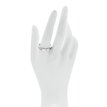 CARTIER 18K White Gold 3.5mm LOVE Wedding Band Ring 65 11.25