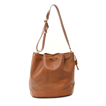 HERMES Courchevel Market Drawstring Bag 28 Gold HERMES Courchevel Market Drawstring Bag 28 Gold