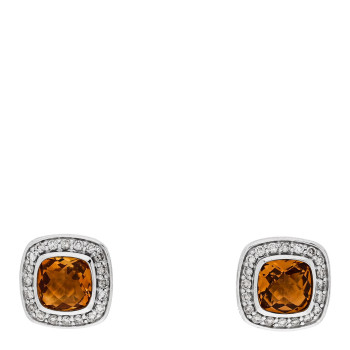 DAVID YURMAN Sterling Silver Diamond Citrine 5mm Petite Albion Earrings DAVID YURMAN Sterling Silver Diamond Citrine 5mm Petite Albion Earrings