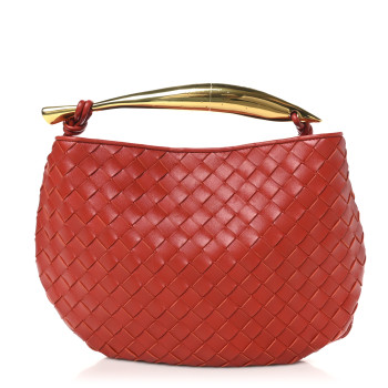 BOTTEGA VENETA Nappa Intrecciato Sardine Bag Red BOTTEGA VENETA Nappa Intrecciato Sardine Bag Red