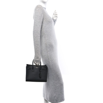 SAINT LAURENT Grained Calfskin Baby Sac De Jour Black SAINT LAURENT Grained Calfskin Baby Sac De Jour Black