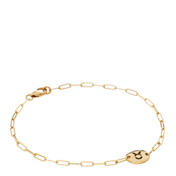 FOUNDRAE 18K Yellow Gold Zodiac Taurus Chain Bracelet FOUNDRAE 18K Yellow Gold Zodiac Taurus Chain Bracelet