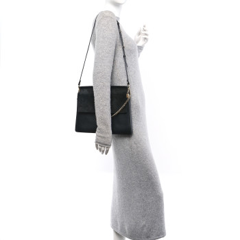 CHLOE Suede Calfskin Medium Faye Shoulder Bag Black CHLOE Suede Calfskin Medium Faye Shoulder Bag Black