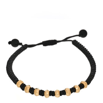 DAVID YURMAN 18K Yellow Gold Nylon Fortune Woven Bracelet Black DAVID YURMAN 18K Yellow Gold Nylon Fortune Woven Bracelet Black