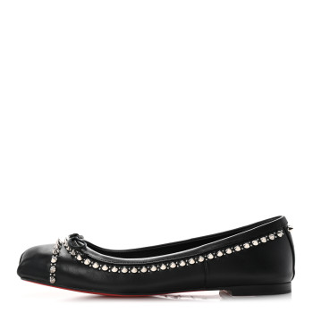 CHRISTIAN LOUBOUTIN Nappa Studded Mamadrague Flats 39.5 Black CHRISTIAN LOUBOUTIN Nappa Studded Mamadrague Flats 39.5 Black