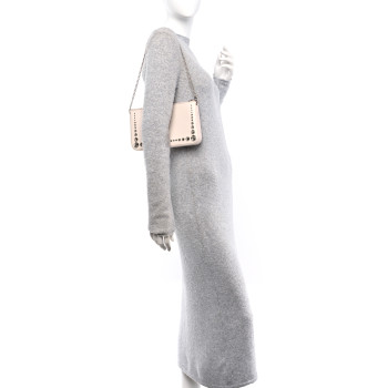 CHRISTIAN LOUBOUTIN Calfskin Paris Spiked Loubila Chain Clutch Leche CHRISTIAN LOUBOUTIN Calfskin Paris Spiked Loubila Chain Clutch Leche