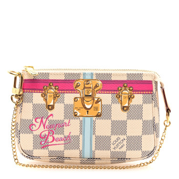 LOUIS VUITTON Damier Azur Summer Trunks Newport Beach Mini Pochette Accessories LOUIS VUITTON Damier Azur Summer Trunks Newport Beach Mini Pochette Accessories