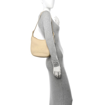 CELINE Supple Calfskin Cuir Triomphe Small Heloise Shoulder Bag Limestone CELINE Supple Calfskin Cuir Triomphe Small Heloise Shoulder Bag Limestone