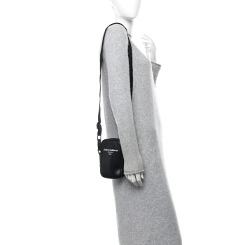 DOLCE & GABBANA Calfskin Logo Crossbody Bag Black DOLCE & GABBANA Calfskin Logo Crossbody Bag Black