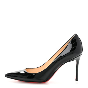 CHRISTIAN LOUBOUTIN Patent Decollete 554 85 Pumps 36.5 Black CHRISTIAN LOUBOUTIN Patent Decollete 554 85 Pumps 36.5 Black
