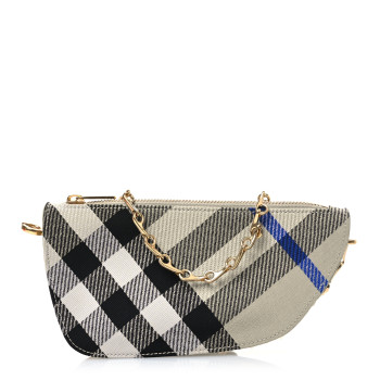 BURBERRY Jacquard Check Micro Shield Bag Lichen