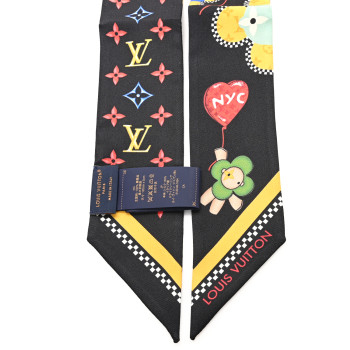 LOUIS VUITTON Silk Monogram 57th Street NYC Vivienne BB Bandeau Black LOUIS VUITTON Silk Monogram 57th Street NYC Vivienne BB Bandeau Black