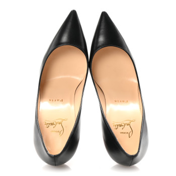 CHRISTIAN LOUBOUTIN Kid Decollete 554 100 Pumps 36 Black CHRISTIAN LOUBOUTIN Kid Decollete 554 100 Pumps 36 Black
