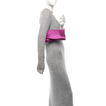 CHRISTIAN LOUBOUTIN Crystal Small Loubitwist Clutch Fuchsia CHRISTIAN LOUBOUTIN Crystal Small Loubitwist Clutch Fuchsia