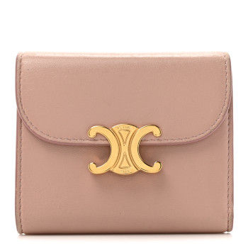 CELINE Shiny Calfskin Small Triomph Wallet Antique Rose CELINE Shiny Calfskin Small Triomph Wallet Antique Rose