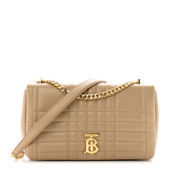 BURBERRY Lambskin Quilted Medium Lola Bag