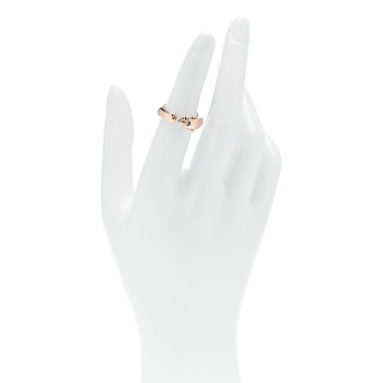 CARTIER 18K Pink Gold Tsavorite Black Onyx Panthere De Cartier Ring 49 4.75