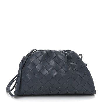 BOTTEGA VENETA Nappa Intrecciato The Mini Pouch Thunder BOTTEGA VENETA Nappa Intrecciato The Mini Pouch Thunder