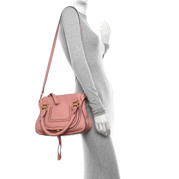 CHLOE Calfskin Small Marcie Satchel Light Pink CHLOE Calfskin Small Marcie Satchel Light Pink