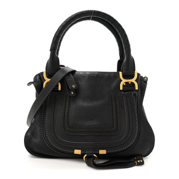 CHLOE Calfskin Small Marcie Satchel Black CHLOE Calfskin Small Marcie Satchel Black