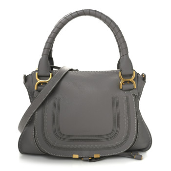 CHLOE Calfskin Medium Marcie Satchel Cashmere Grey CHLOE Calfskin Medium Marcie Satchel Cashmere Grey
