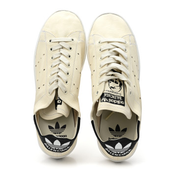 BALENCIAGA X ADIDAS Calfskin Womens Stan Smith Sneakers 39 Off White Black