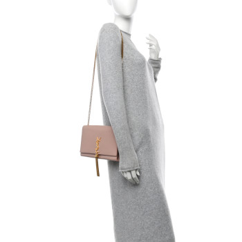 SAINT LAURENT Smooth Calfskin Medium Classic Monogram Kate Tassel Satchel Pink SAINT LAURENT Smooth Calfskin Medium Classic Monogram Kate Tassel Satchel Pink