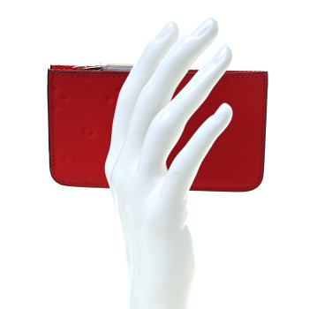 CHRISTIAN LOUBOUTIN Calfskin Loubinthesky Credilou Zipped Card Holder Loubi CHRISTIAN LOUBOUTIN Calfskin Loubinthesky Credilou Zipped Card Holder Loubi