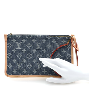 LOUIS VUITTON Denim Monogram Jacquard Neverfull MM GM Blue LOUIS VUITTON Denim Monogram Jacquard Neverfull MM GM Blue