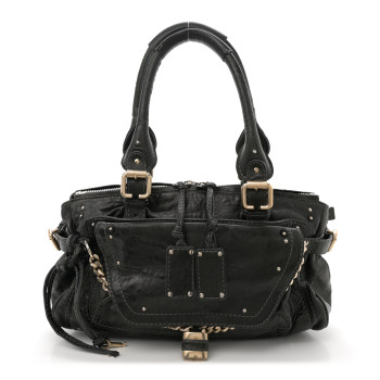 CHLOE Calfskin Medium Paddington Capsule Satchel Bleu CHLOE Calfskin Medium Paddington Capsule Satchel Bleu