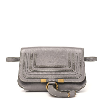 CHLOE Calfskin Marcie Convertible Belt Bag Cashmere Grey CHLOE Calfskin Marcie Convertible Belt Bag Cashmere Grey