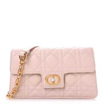 CHRISTIAN DIOR Lambskin Cannage Jolie Mini Bag Powder Pink