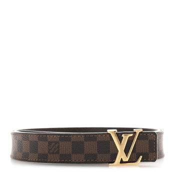 LOUIS VUITTON Mini Damier Ebene 25mm LV Initiales Belt 85 34 LOUIS VUITTON Mini Damier Ebene 25mm LV Initiales Belt 85 34