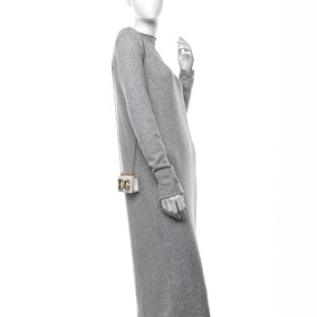 DOLCE & GABBANA Calfskin Micro DG Girls Shoulder Bag White DOLCE & GABBANA Calfskin Micro DG Girls Shoulder Bag White