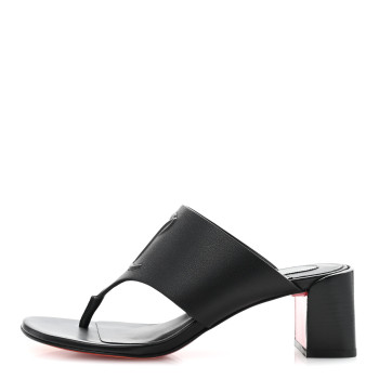 CHRISTIAN LOUBOUTIN Calfskin CL Tongamule 55 Mule 35.5 Black CHRISTIAN LOUBOUTIN Calfskin CL Tongamule 55 Mule 35.5 Black