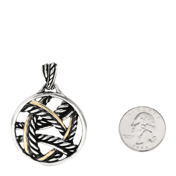 DAVID YURMAN Sterling Silver 18K Yellow Gold Papyrus Enhancer Pendant DAVID YURMAN Sterling Silver 18K Yellow Gold Papyrus Enhancer Pendant