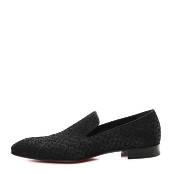 CHRISTIAN LOUBOUTIN Embroidered Mens Flat Loafer 43 Black CHRISTIAN LOUBOUTIN Embroidered Mens Flat Loafer 43 Black